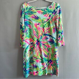 Lilly Pulitzer Marlowe Dress in Island Time - Size M - Pima Cotton 3/4 Sleeve
